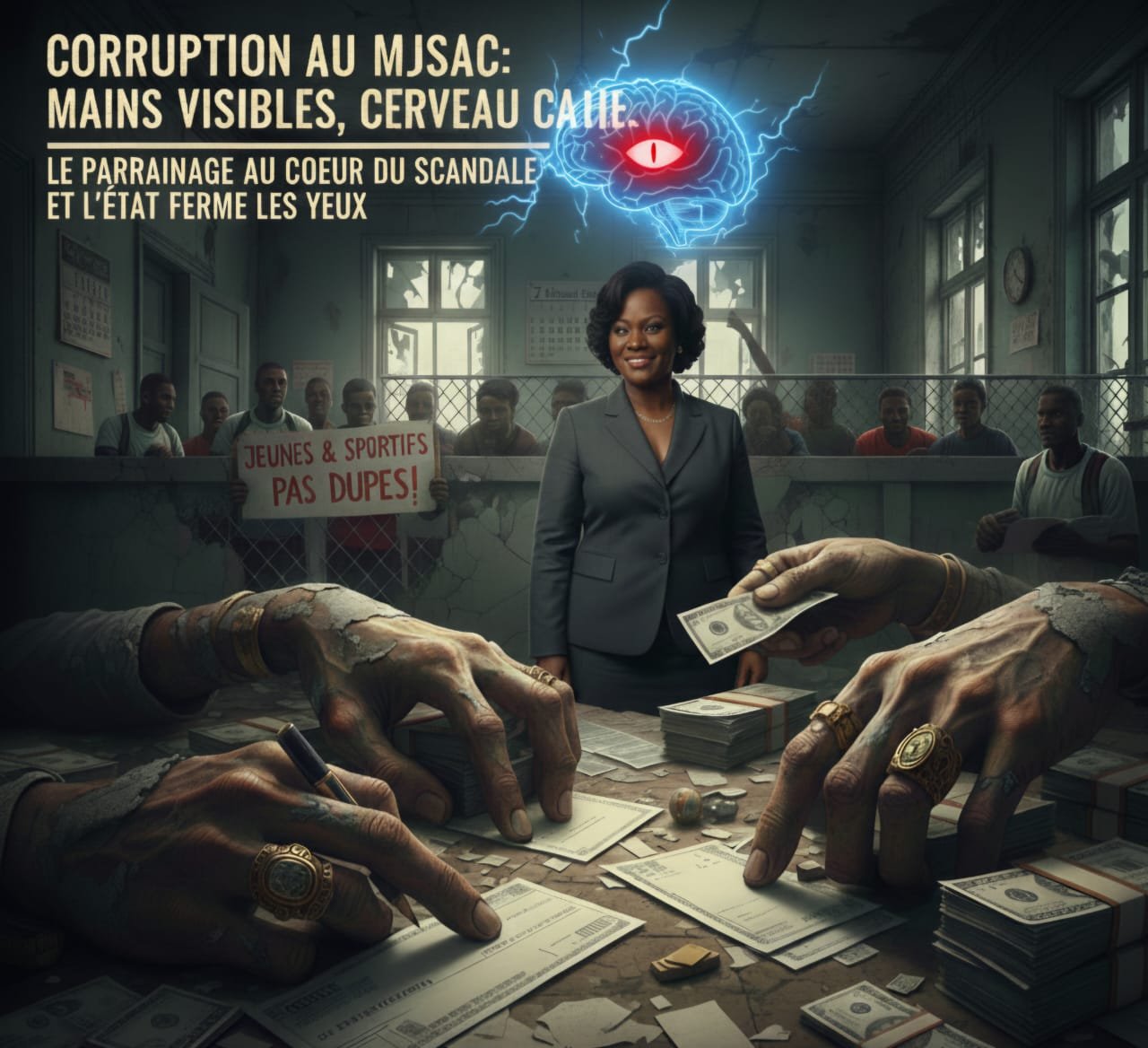 Image principale de l'article CORRUPTION AU MJSAC : MAINS VISIBLES, CERVEAU CACHÉ